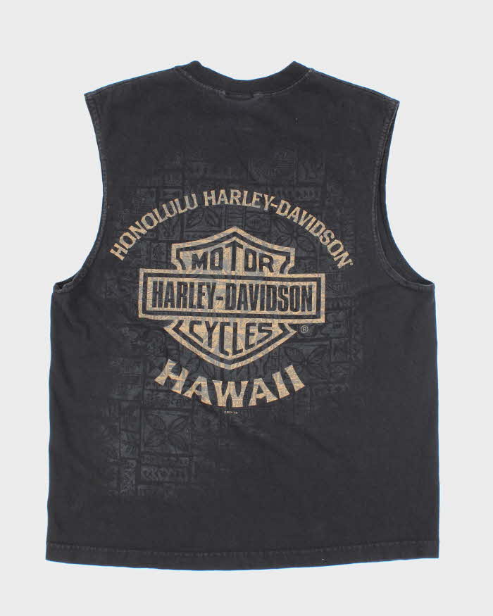 Vintage Y2K Harley Davidson Biker Sleeveless T-Shirt - L