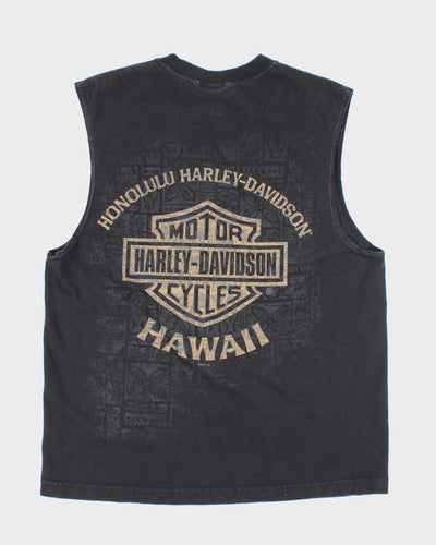 Vintage Y2K Harley Davidson Biker Sleeveless T-Shirt - L