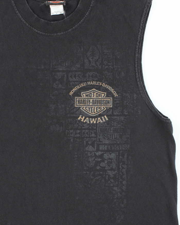 Vintage Y2K Harley Davidson Biker Sleeveless T-Shirt - L