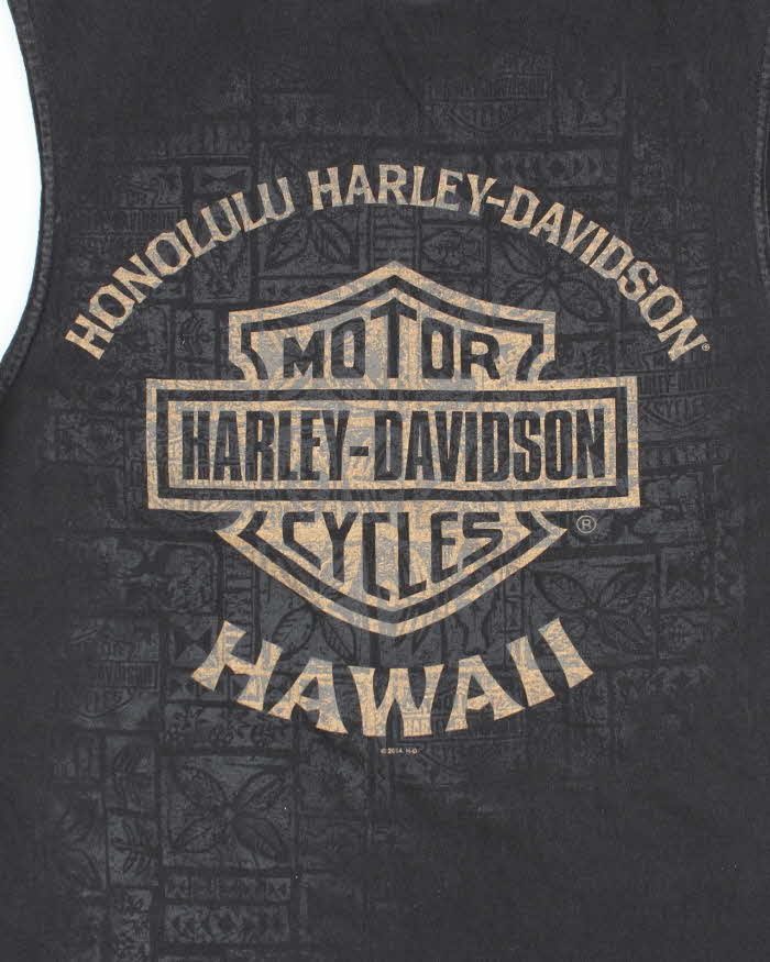 Vintage Y2K Harley Davidson Biker Sleeveless T-Shirt - L