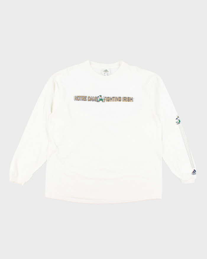 Vintage 2000's Adidas Notre Dame Fighting Irish Long-sleeved T-Shirt - XL