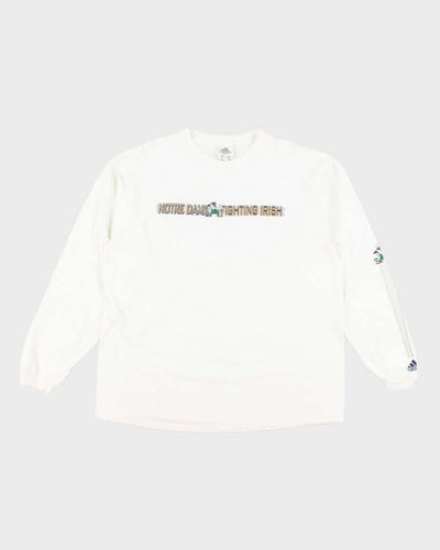 Vintage 2000's Adidas Notre Dame Fighting Irish Long-sleeved T-Shirt - XL