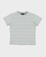 Vintage 2000's Fred Perry Striped Small Crest Logo T-Shirt - S