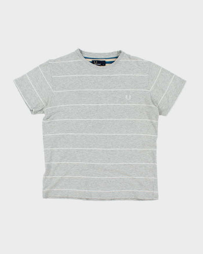 Vintage 2000's Fred Perry Striped Small Crest Logo T-Shirt - S
