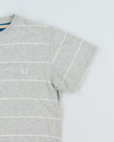 Vintage 2000's Fred Perry Striped Small Crest Logo T-Shirt - S