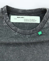 Off White Main Label Marble Overdyed Wash Graphic T-Shirt - XL