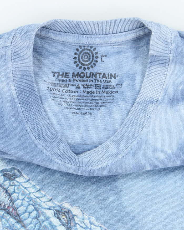 Vintage 2000's The Mountain Tie-Dye Wolf & Dragon Graphic T-Shirt - L