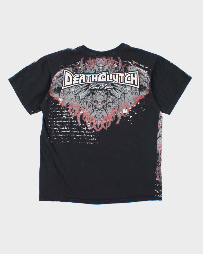 Vintage Y2K Death Clutch Gothic Style All Over Print T-Shirt - M
