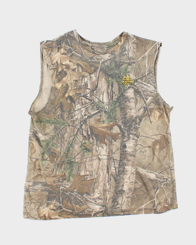 Vintage 2000's Real Tree Camouflage Cut Off T-Shirt - M