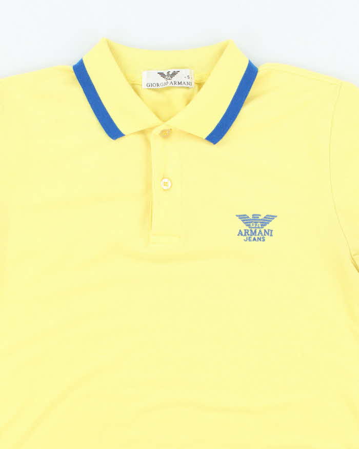Vintage Y2K Giorgio Armani Embroidered Logo Polo Shirt - S