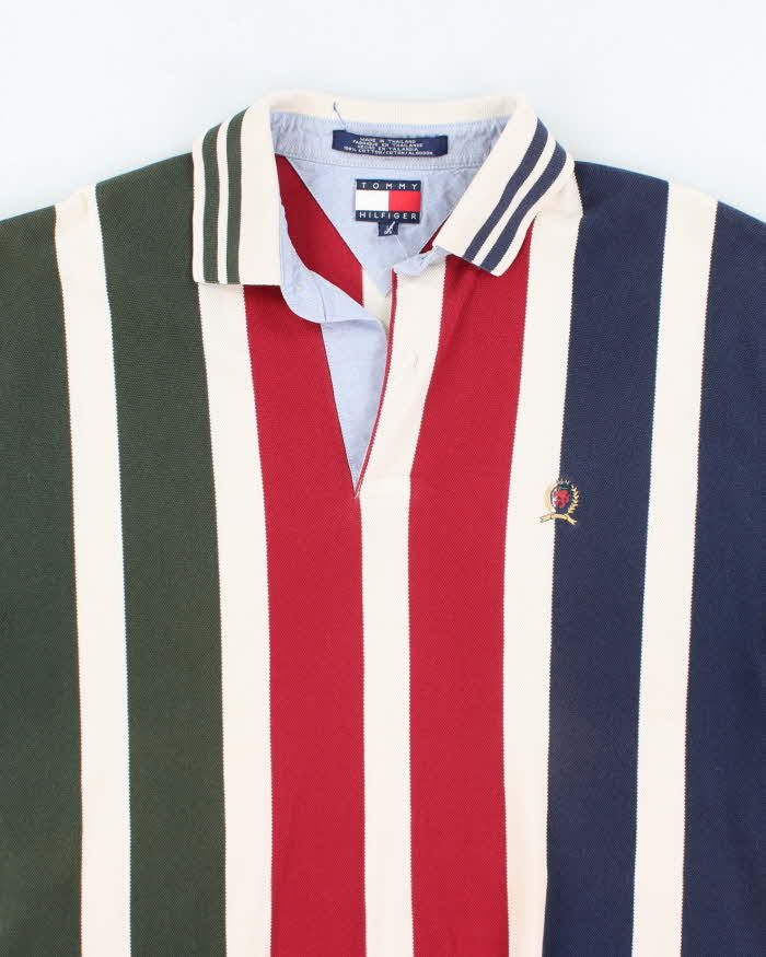 Vintage Tommy Hilfiger Striped Polo Shirt - L
