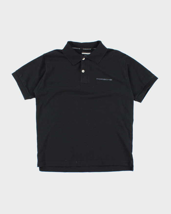 Vintage Y2K Porsche Embroidered Logo Polo Shirt - S