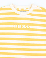 Vintage 90's Guess Embroidered Striped T-Shirt - M