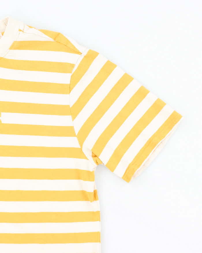 Vintage 90's Guess Embroidered Striped T-Shirt - M