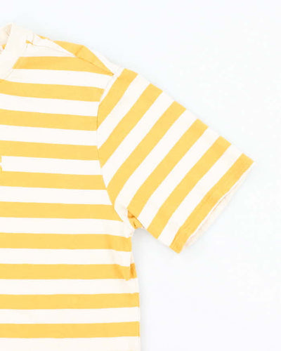 Vintage 90's Guess Embroidered Striped T-Shirt - M