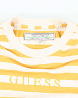 Vintage 90's Guess Embroidered Striped T-Shirt - M