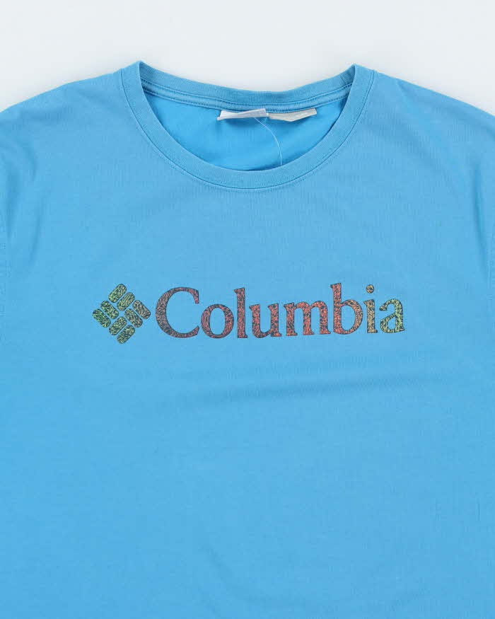 Vintage Columbia Spell Out Graphic Omni-Wick T-Shirt - L