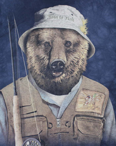 Vintage 2000's The Mountain Fishing Bear Graphic T-Shirt - M