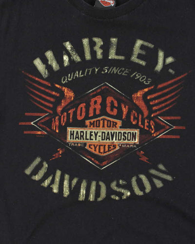 Vintage Y2k 00s Harley Davidson Graphic T-shirt - L