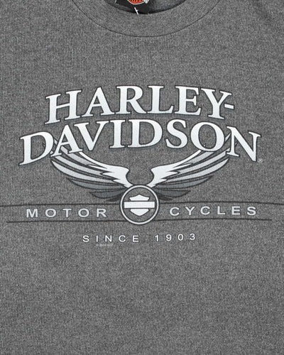 Vintage Y2k 00s Harley Davidson Waffle T-shirt - L