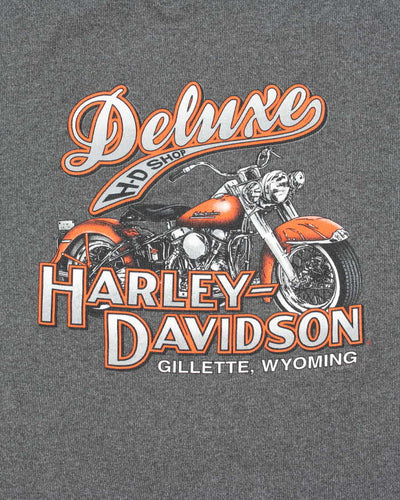 Vintage Y2k 00s Harley Davidson Waffle T-shirt - L