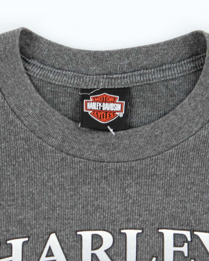 Vintage Y2k 00s Harley Davidson Waffle T-shirt - L