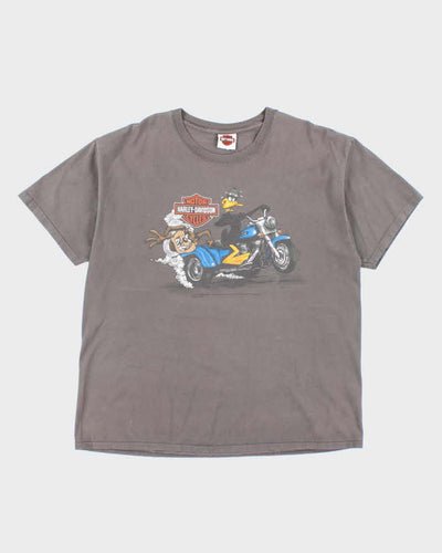 Vintage Y2k 00s Harley Davidson Looney Tunes T-shirt - XL