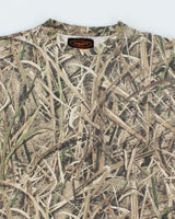 Vintage Y2K All Over Print Camouflage Pocket T-Shirt - M