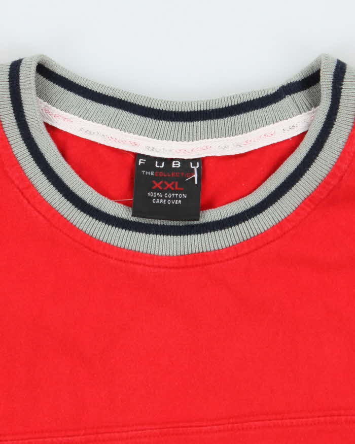 Vintage 90's Fubu Brand Oversized Patched Logo T-Shirt - XXL
