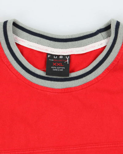 Vintage 90's Fubu Brand Oversized Patched Logo T-Shirt - XXL