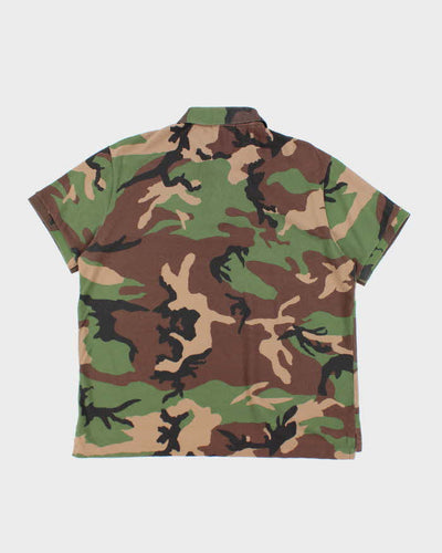 Vintage Y2k 00s Polo Ralph Lauren Camouflage Polo Shirt - L