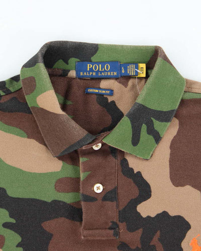 Vintage Y2k 00s Polo Ralph Lauren Camouflage Polo Shirt - L