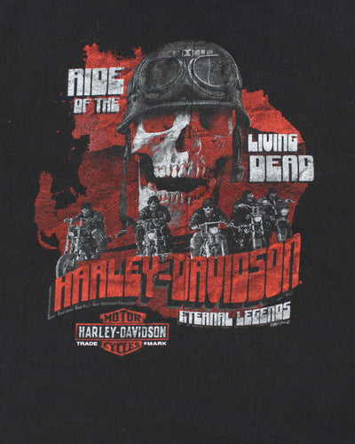 Vintage 2000's Harley Davidson Ride of the Living Dead Graphic T-Shirt - XL