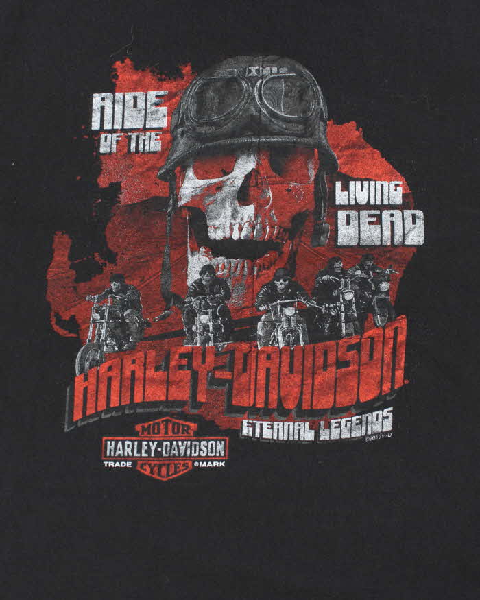 Vintage 2000's Harley Davidson Ride of the Living Dead Graphic T-Shirt - XL