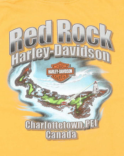 Vintage Harley Davidson Spell Out Logo T-Shirt - L