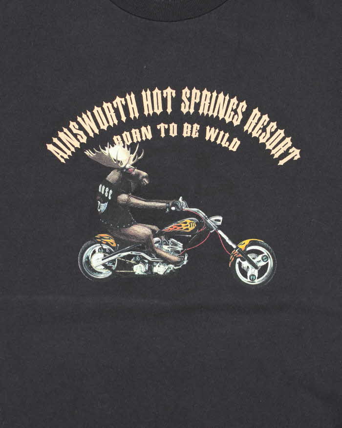 Vintage 2000's Moose Biker Graphic T-Shirt - M