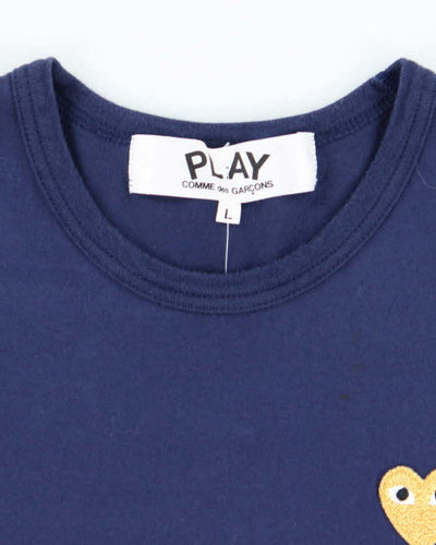 Comme Des Garcons Navy Short Sleeve T-shirt - L