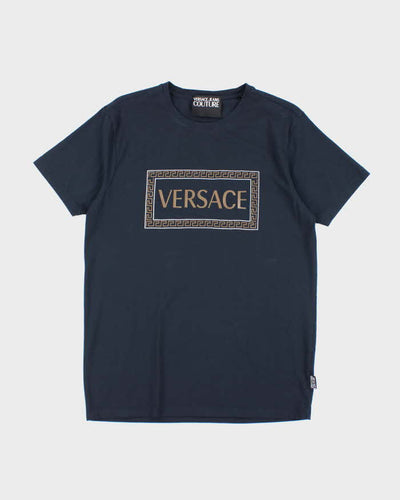 Versace Navy Short Sleeve T-shirt - XL