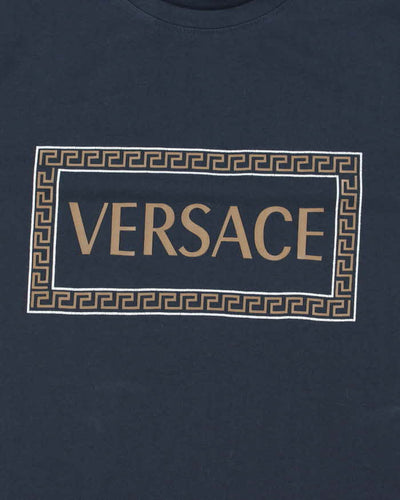 Versace Navy Short Sleeve T-shirt - XL