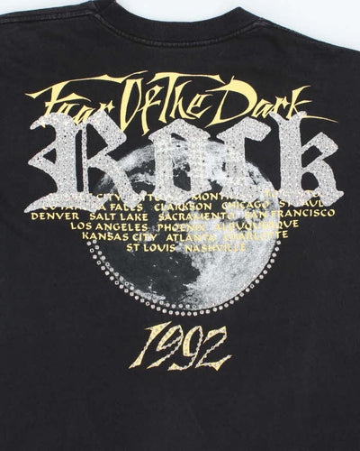 Vintage 90s Iron Maiden Rhinestone Single Stitch T-shirt- L