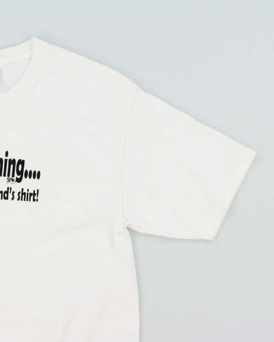 Vintage 2000's Keep Laughing Funny Slogan T-Shirt - M