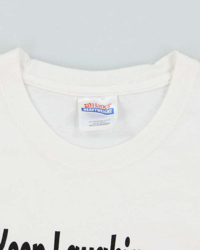 Vintage 2000's Keep Laughing Funny Slogan T-Shirt - M