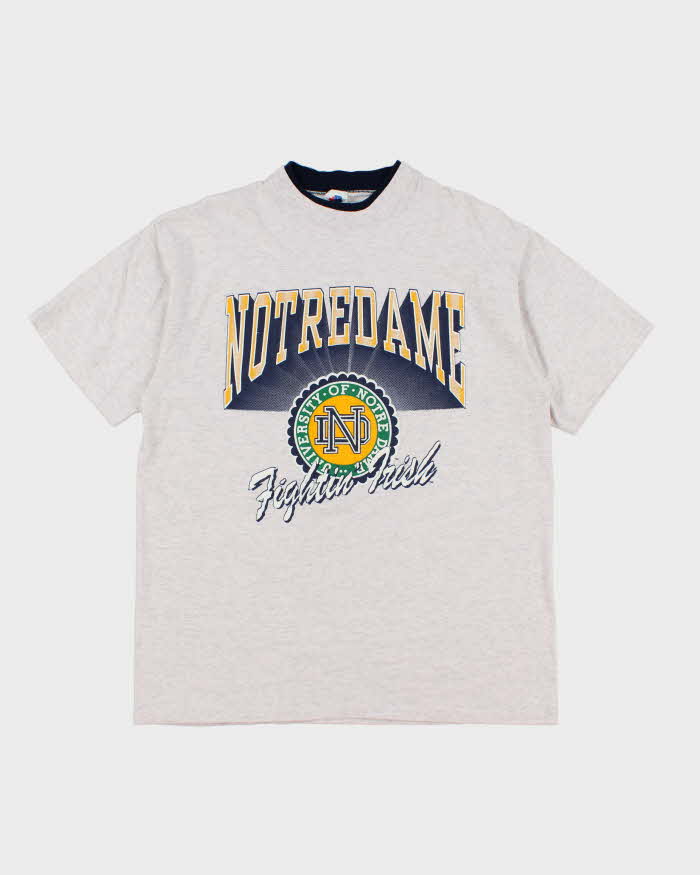 Vintage 90's Notre Dame Fighting Irish Graphic T-Shirt - L
