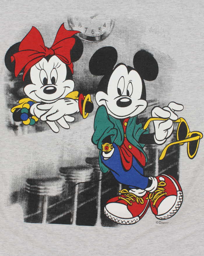 Vintage 90's Disney Mickey &amp; Minnie Graphic T-Shirt - XXL