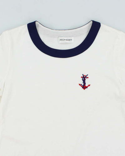 Vintage 2000's Yves Saint Laurent Small Crest T-Shirt - S