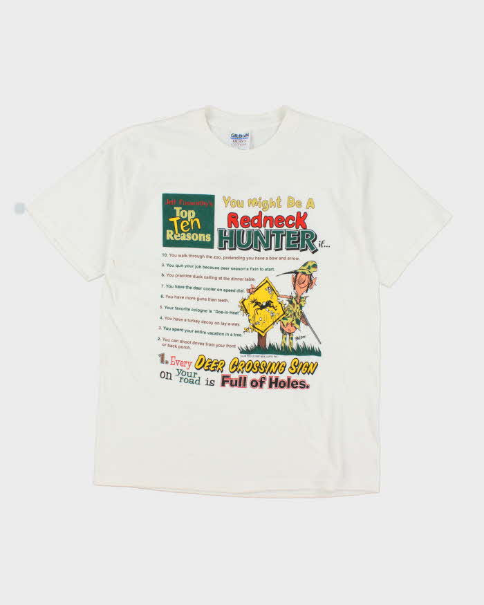 Vintage 2000's Redneck Hunter Comedy Graphic T-Shirt - L
