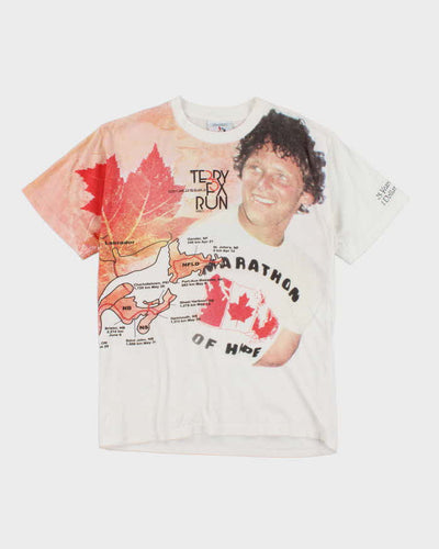 Vintage 2000's Terry Fox Memorial Run All Over Print T-Shirt - M