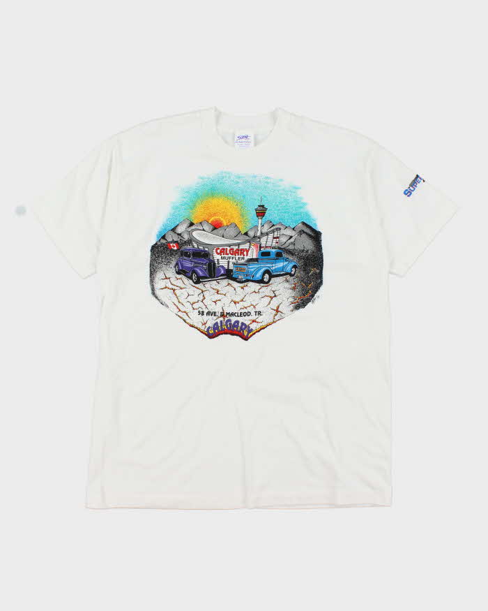 Vintage 90's Calgary Muffler Graphic T-Shirt - XL