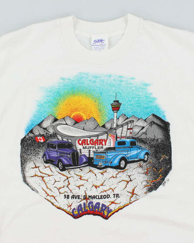Vintage 90's Calgary Muffler Graphic T-Shirt - XL