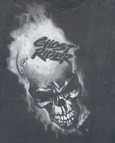 Vintage Ghost Rider Flaming Head Faded T-Shirt - L